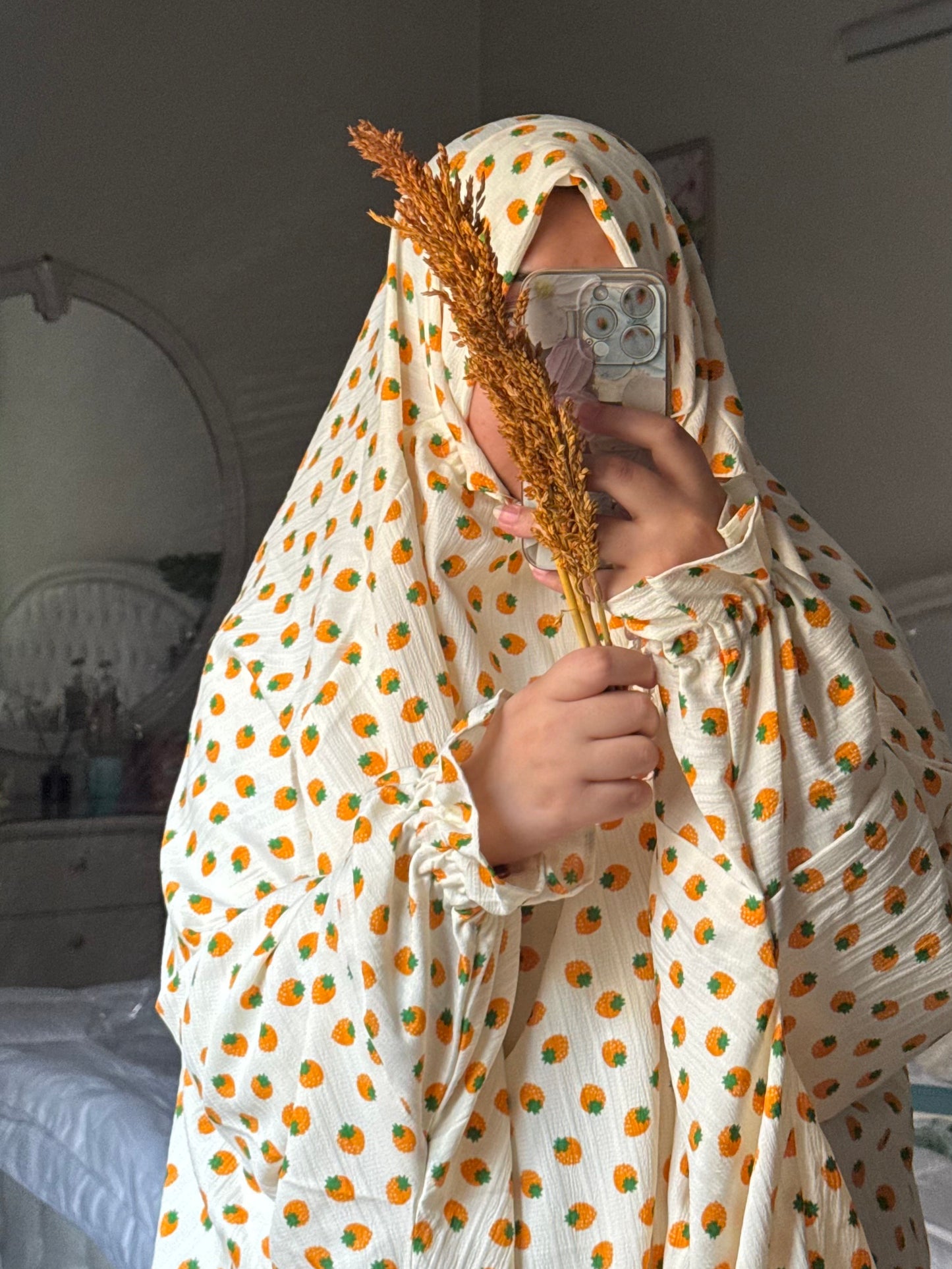 Orange - Strawberry Namaz Chadar