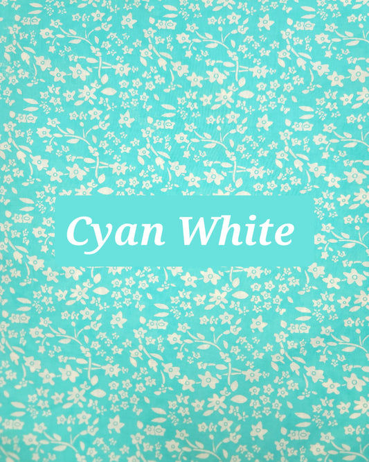 Cyan White - Namaz Chaddar