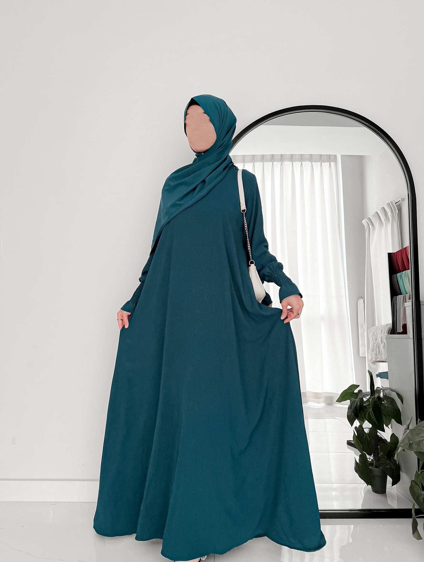 Teal Basic Abaya