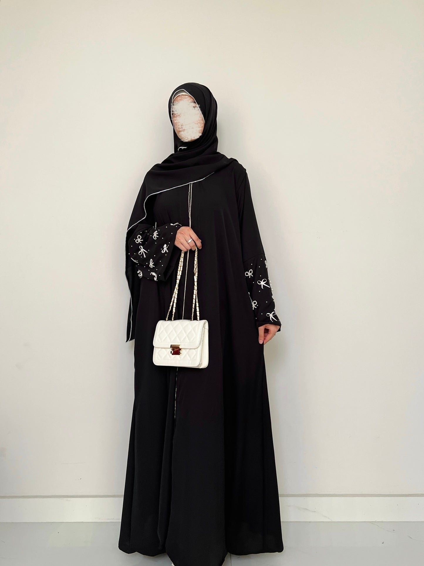 Black Bow Handwork Abaya