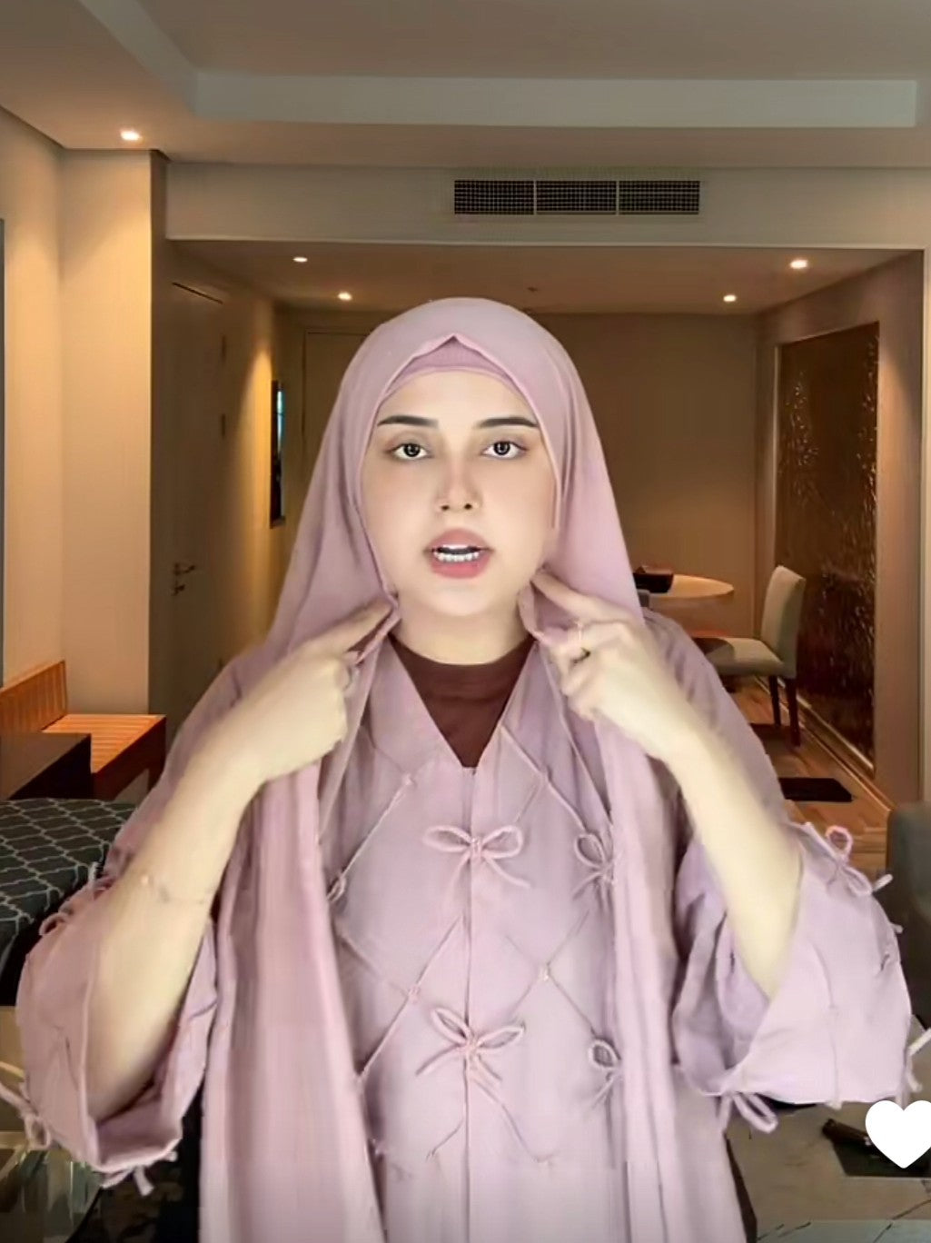 Rose Knot Abaya Set