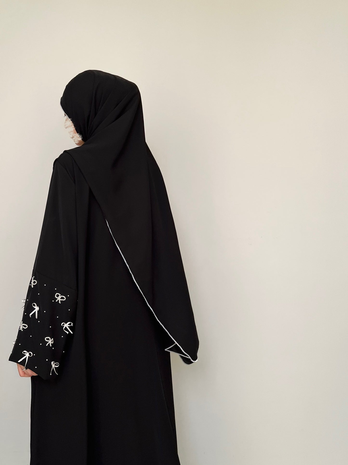 Black Bow Handwork Abaya
