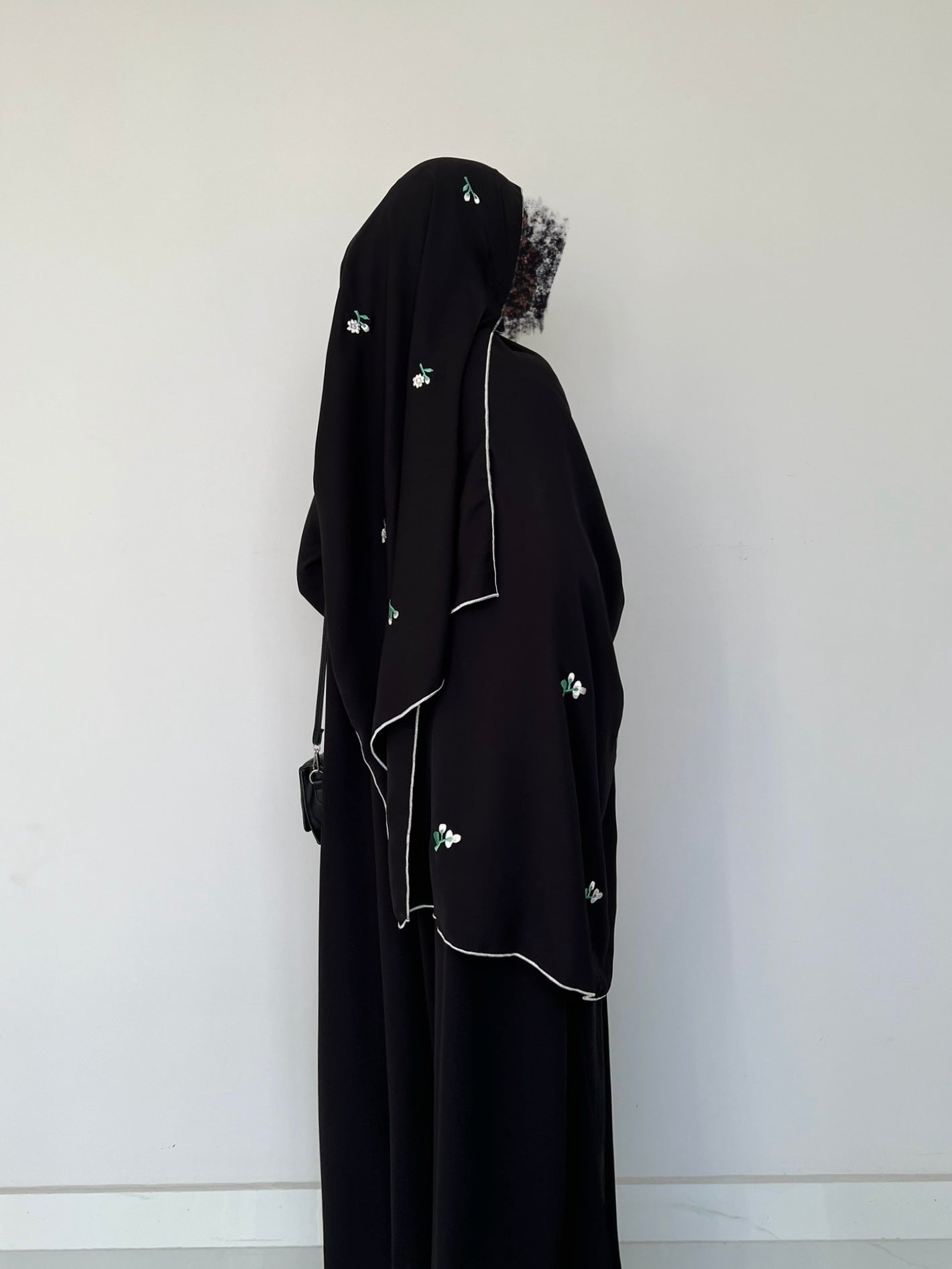 Midnight Black - Embroidered Abaya