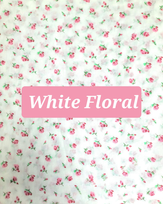 White Floral - Namaz Chaddar