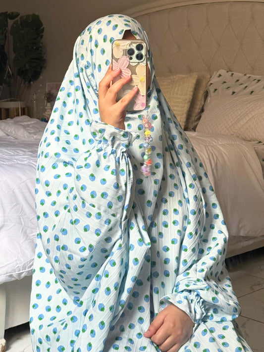Blue - Strawberry Namaz Chadar
