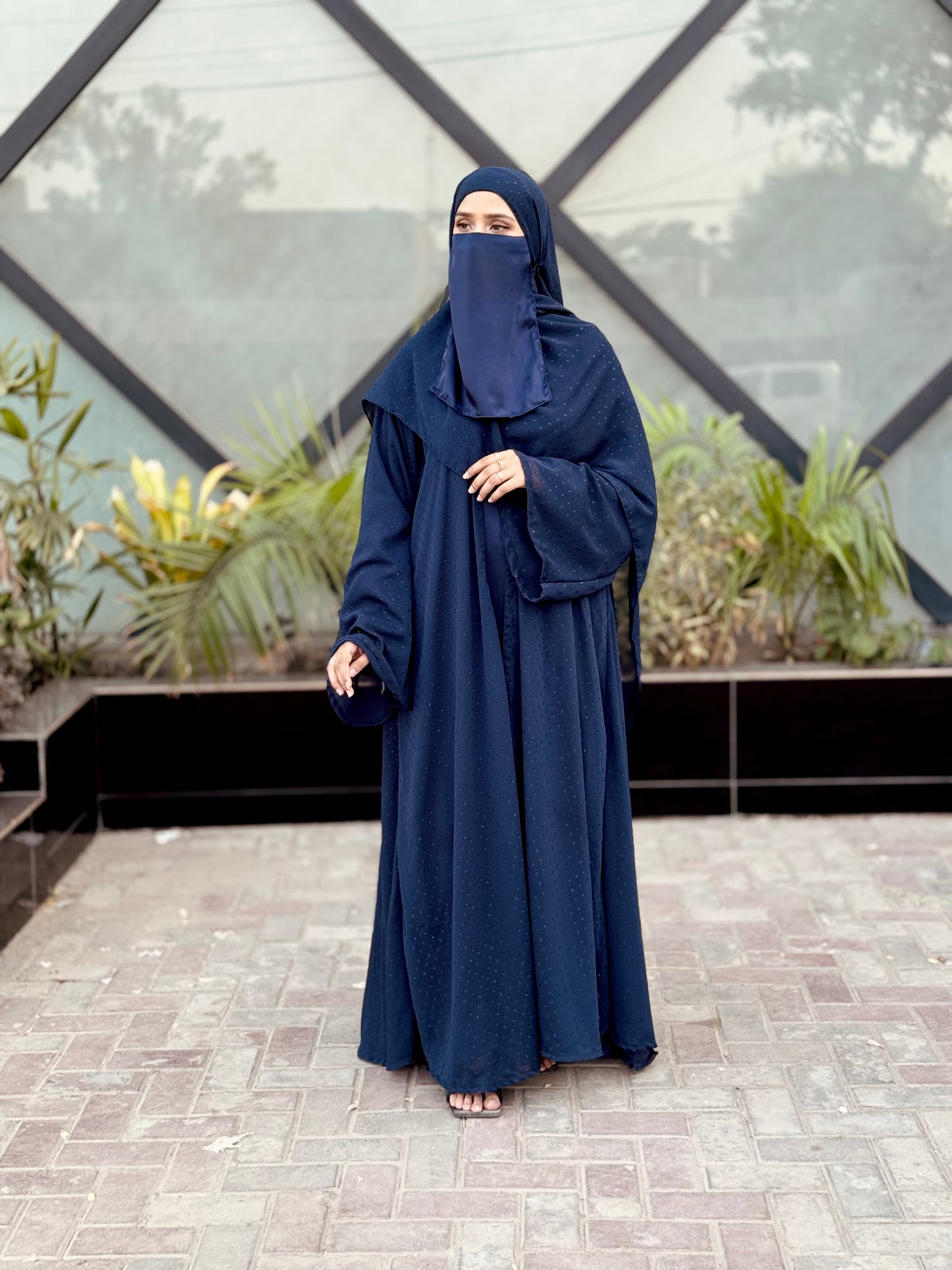 Blue - Zari Luxe Abaya Set