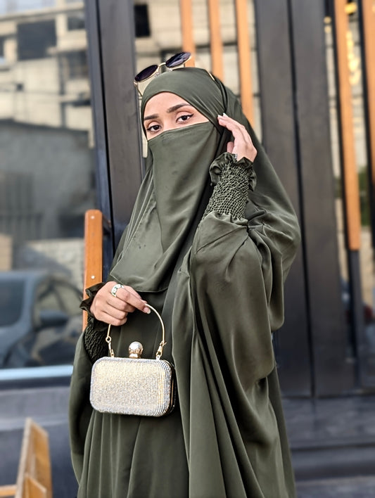 Olive Green - Three Piece Jilbab