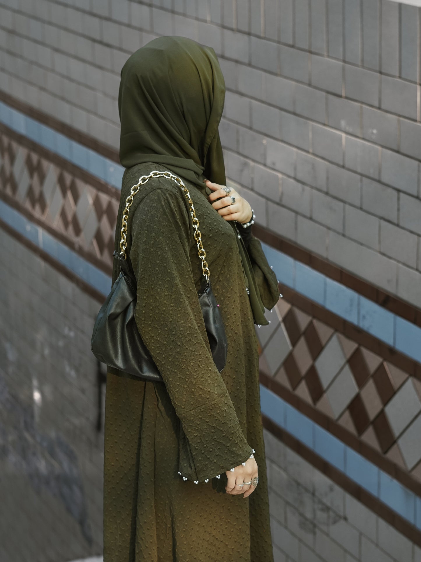 Olive - Textured Abayas