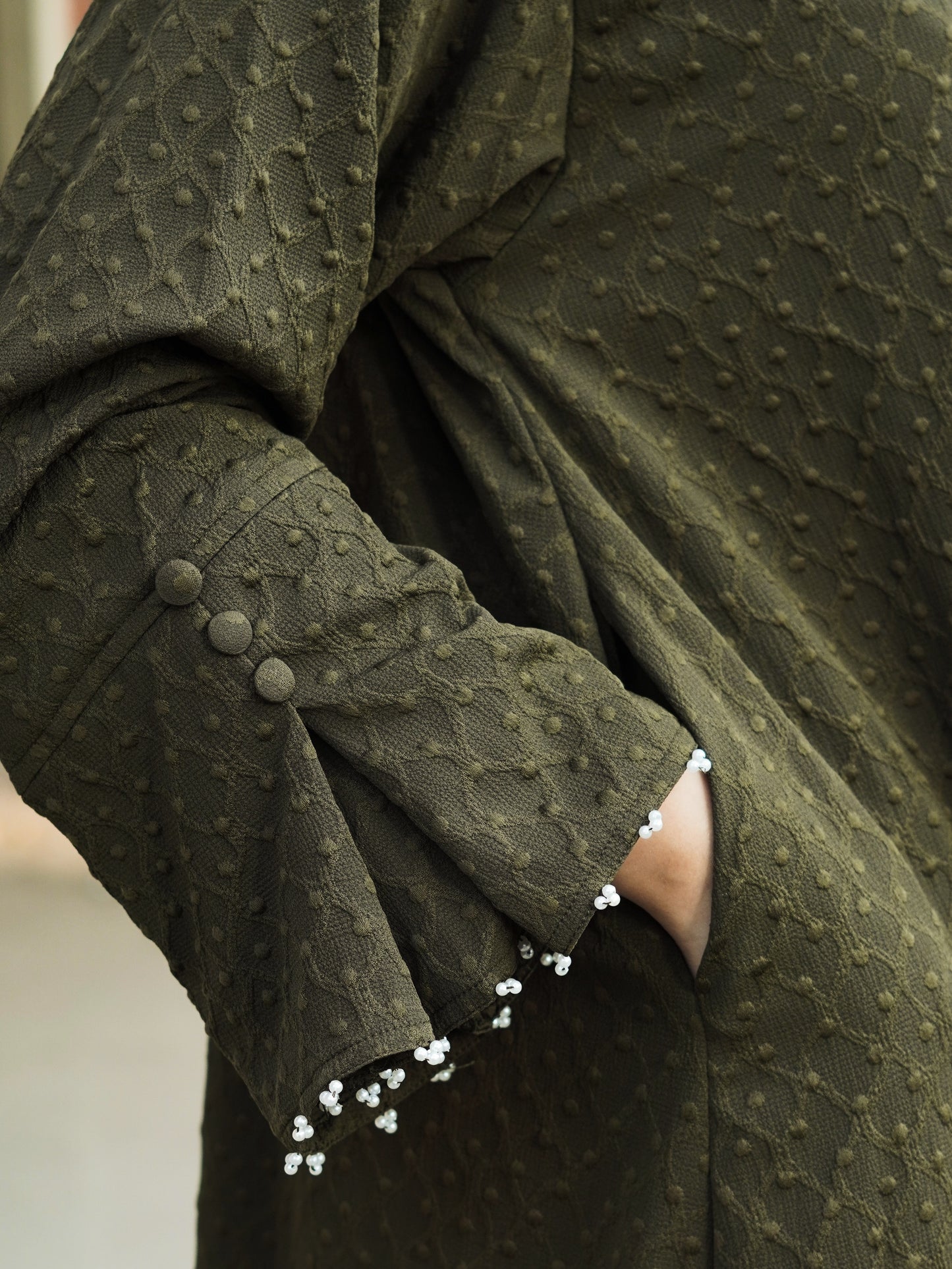 Olive - Textured Abayas