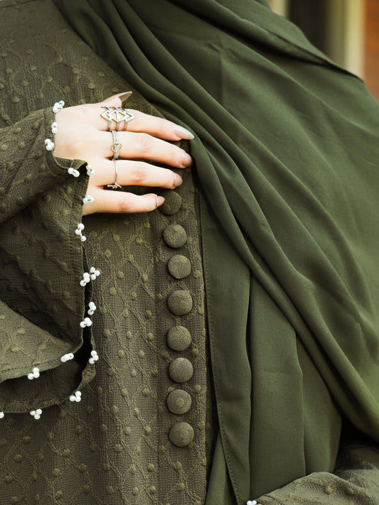 Olive - Textured Abayas