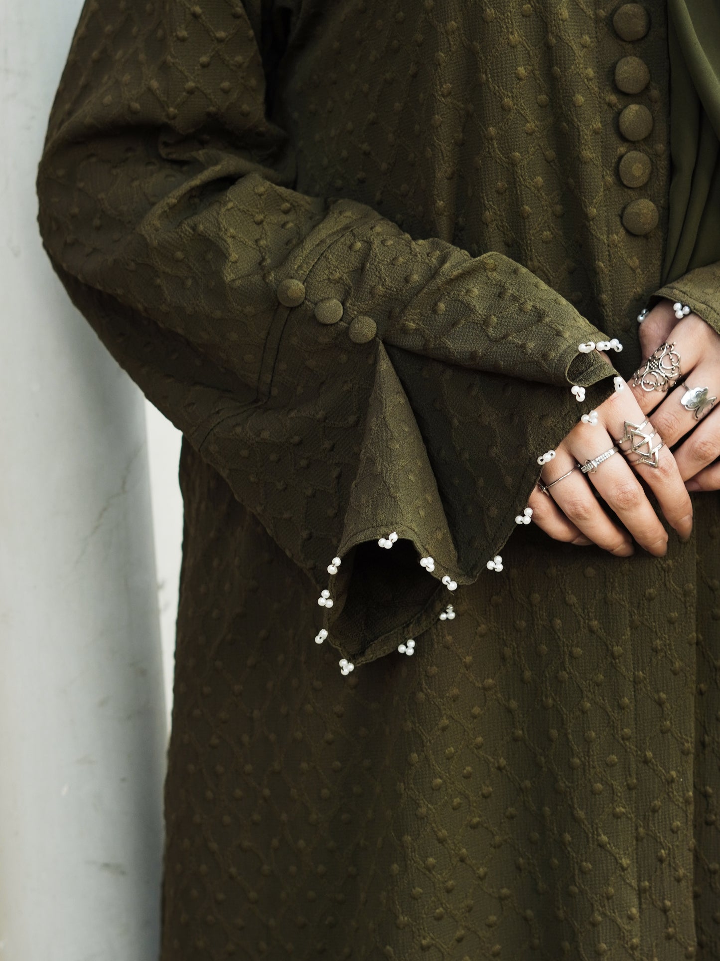 Olive - Textured Abayas