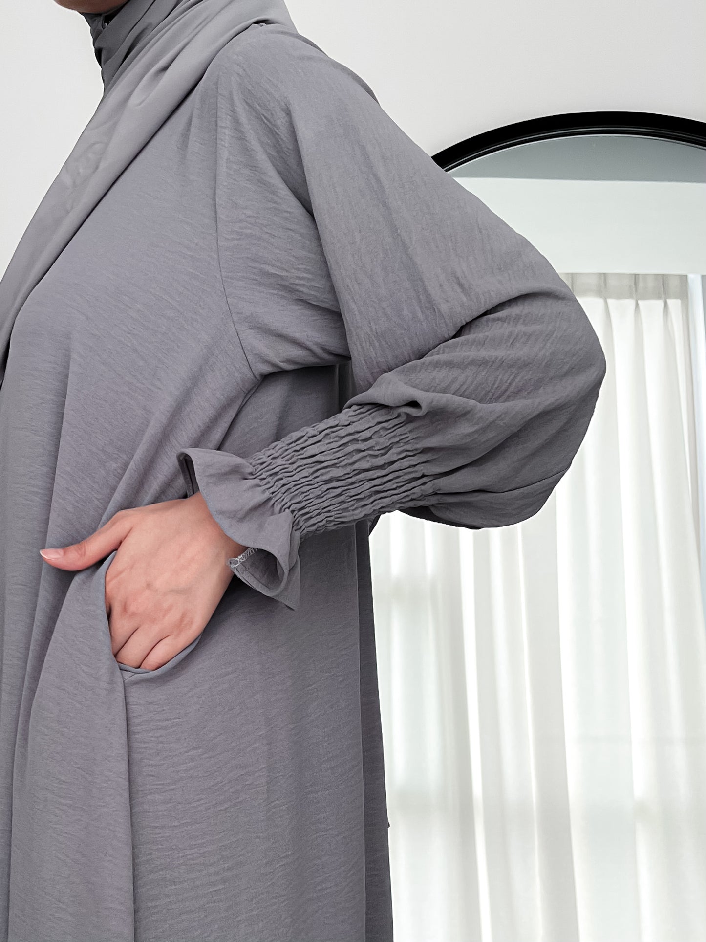 Grey Basic Abaya