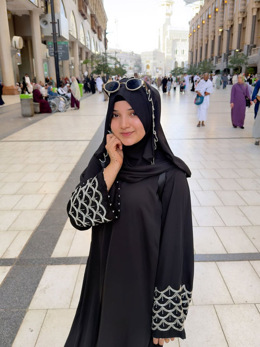 Safina - Black Embellished Abaya