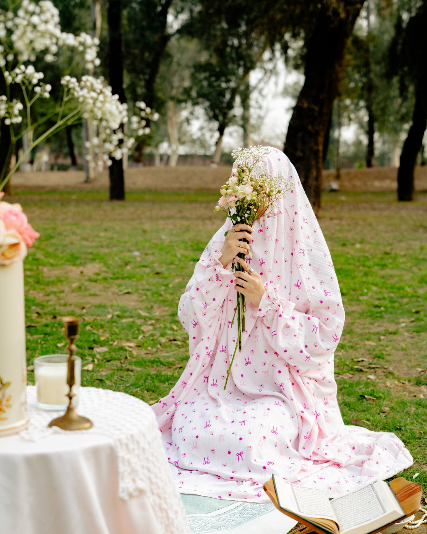 Pink - Bows Namaz Chadar