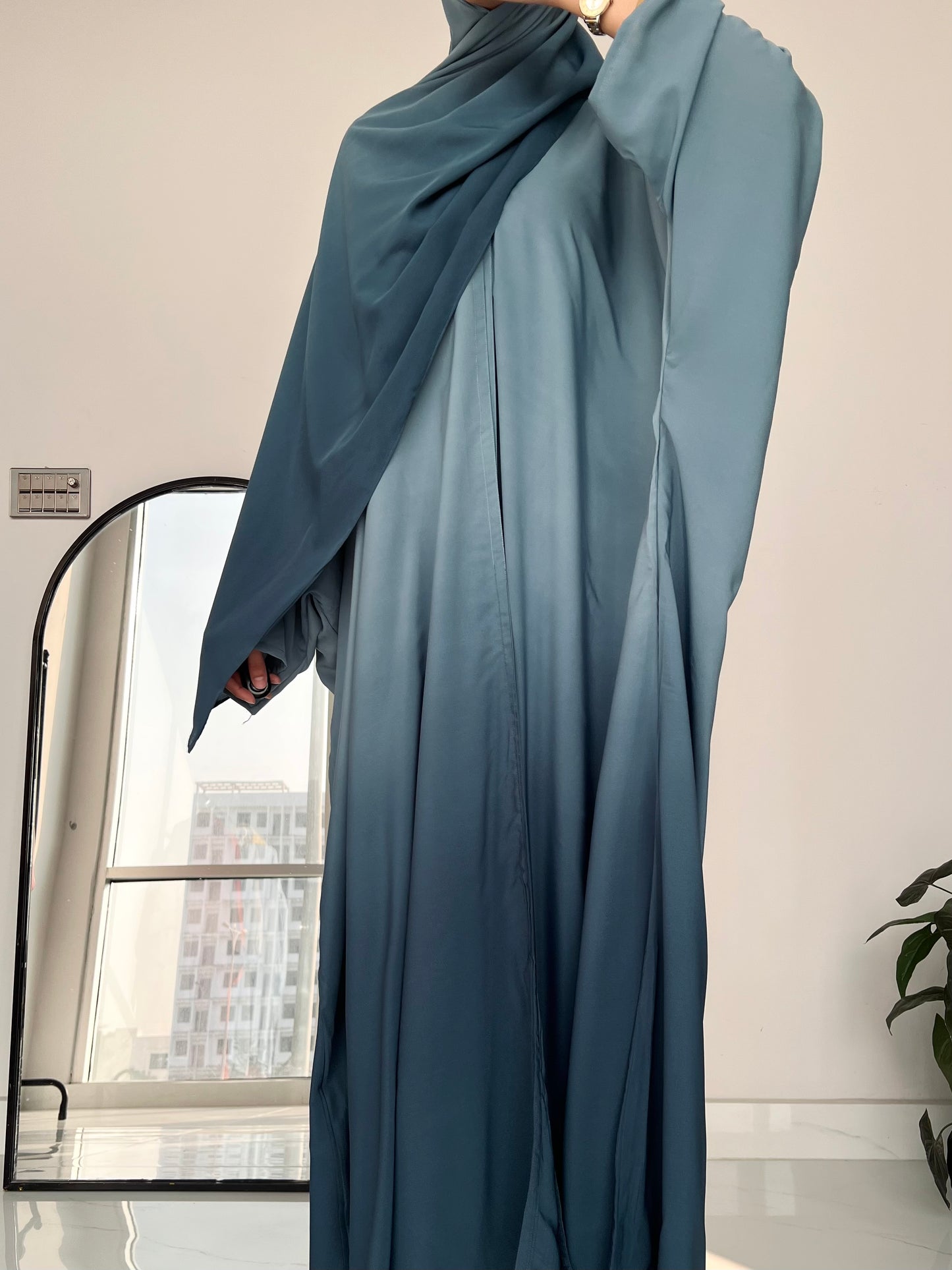 Blue - Ombre Abaya Set