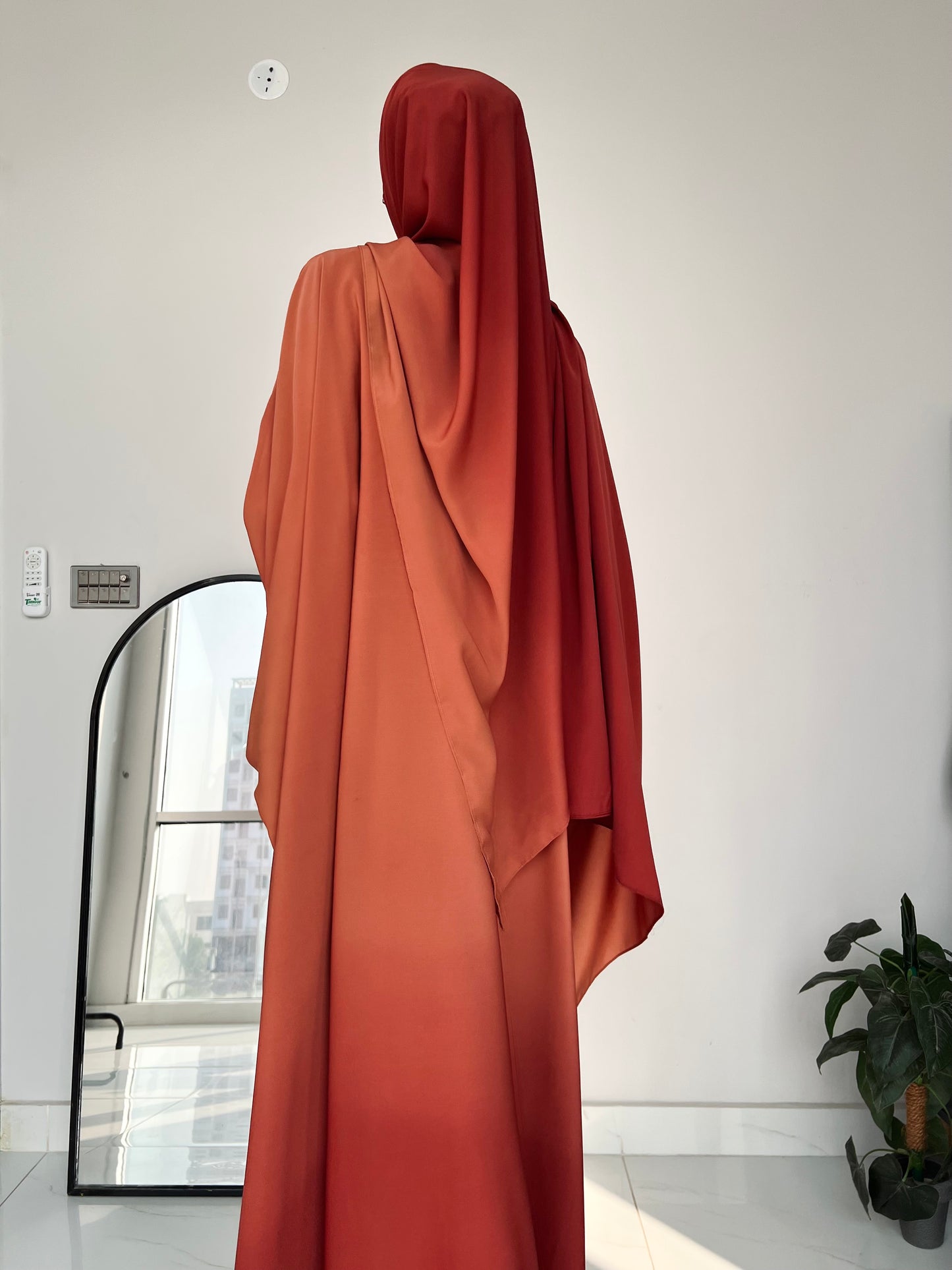 Peach - Ombre Abaya Set