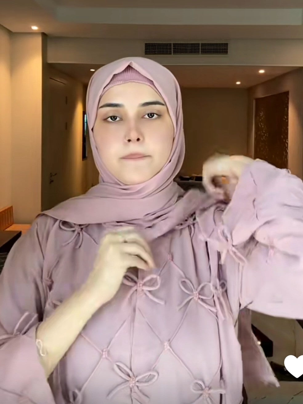 Rose Knot Abaya Set