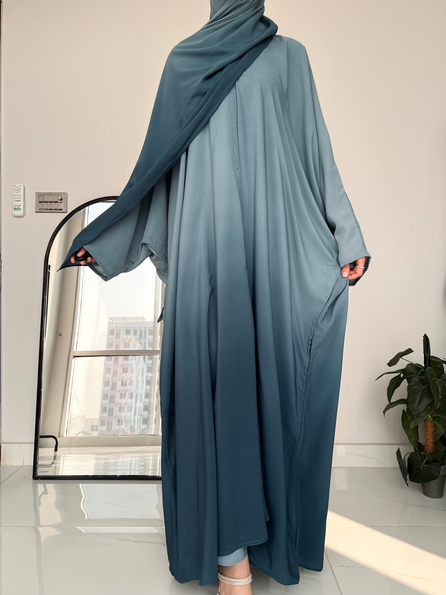 Blue - Ombre Abaya Set