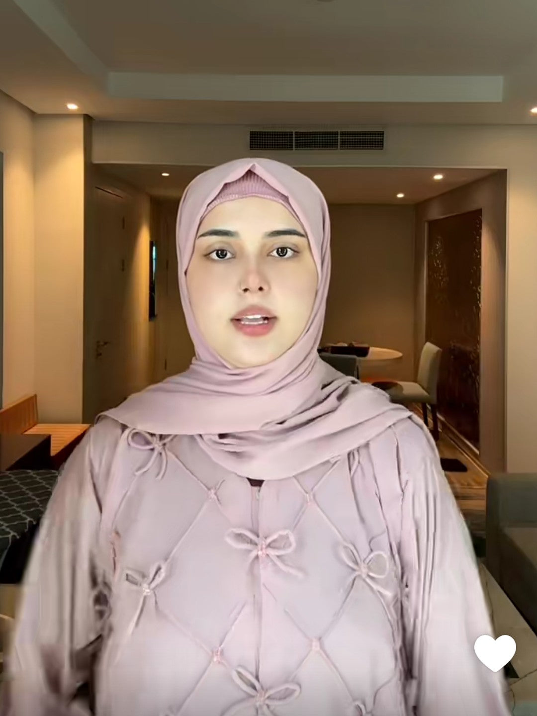 Rose Knot Abaya Set