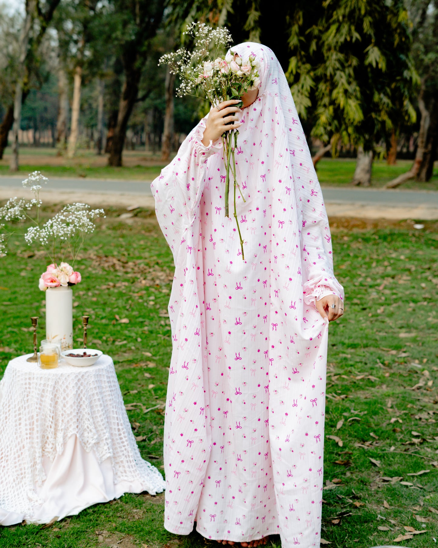 Pink - Bows Namaz Chadar