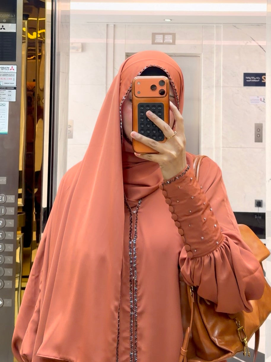 Rusty Blush Abaya Set