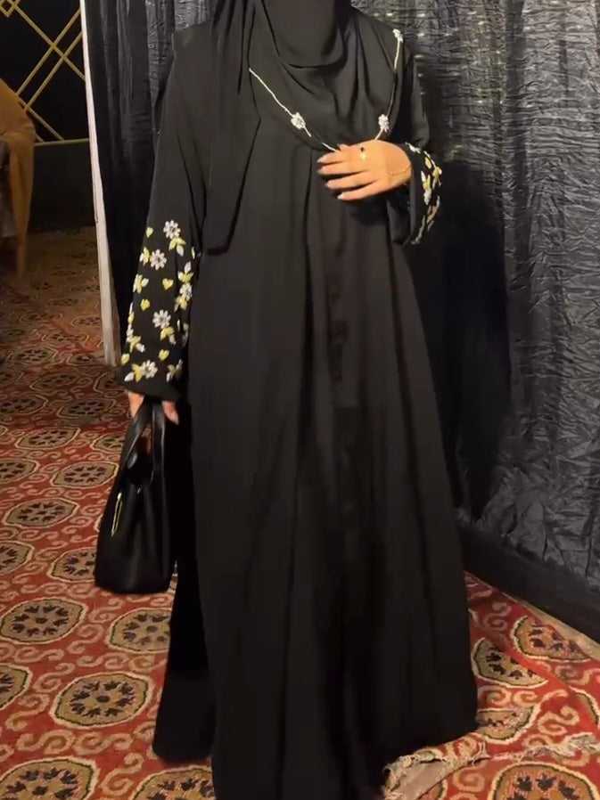 Black - Raya Embellished Abaya