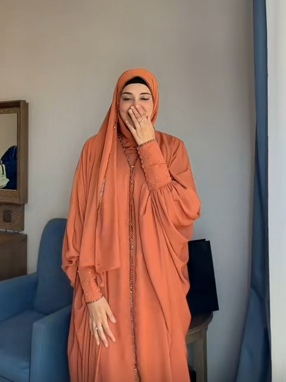 Rusty Blush Abaya Set