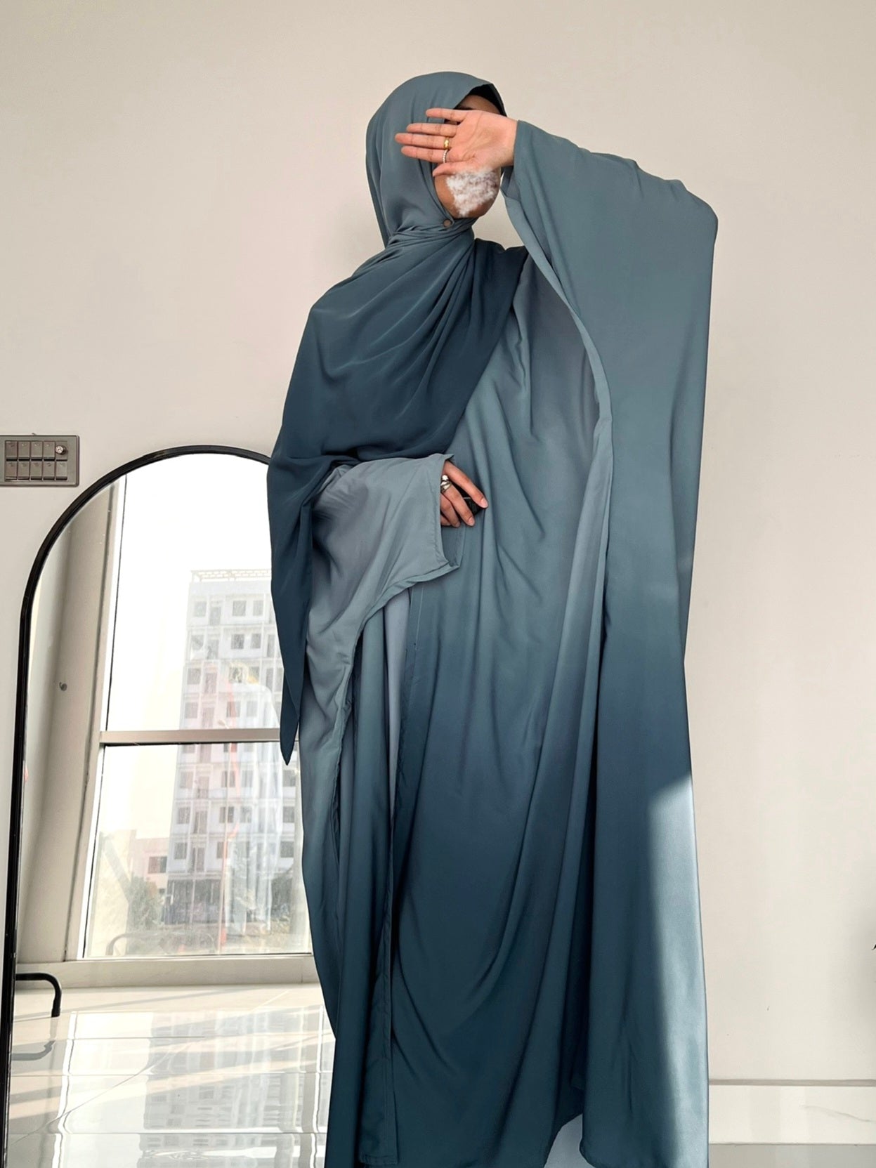 Blue - Ombre Abaya Set