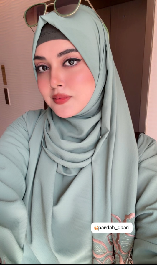 Sage Green - Flora Embroidered Abaya