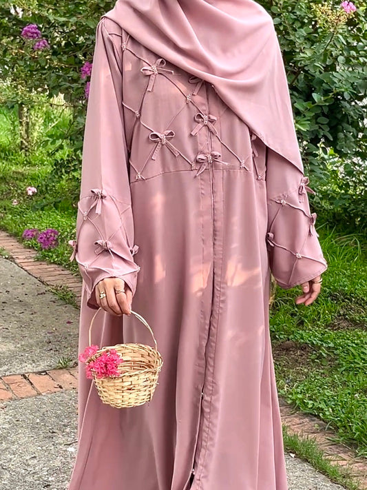 Rose Knot Abaya Set