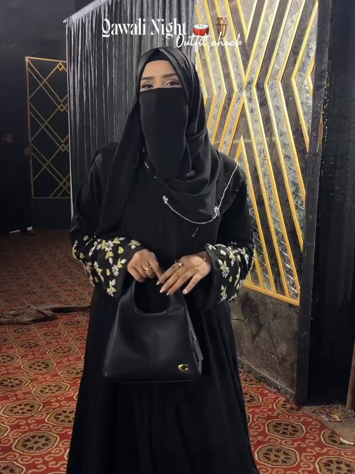 Black - Raya Embellished Abaya