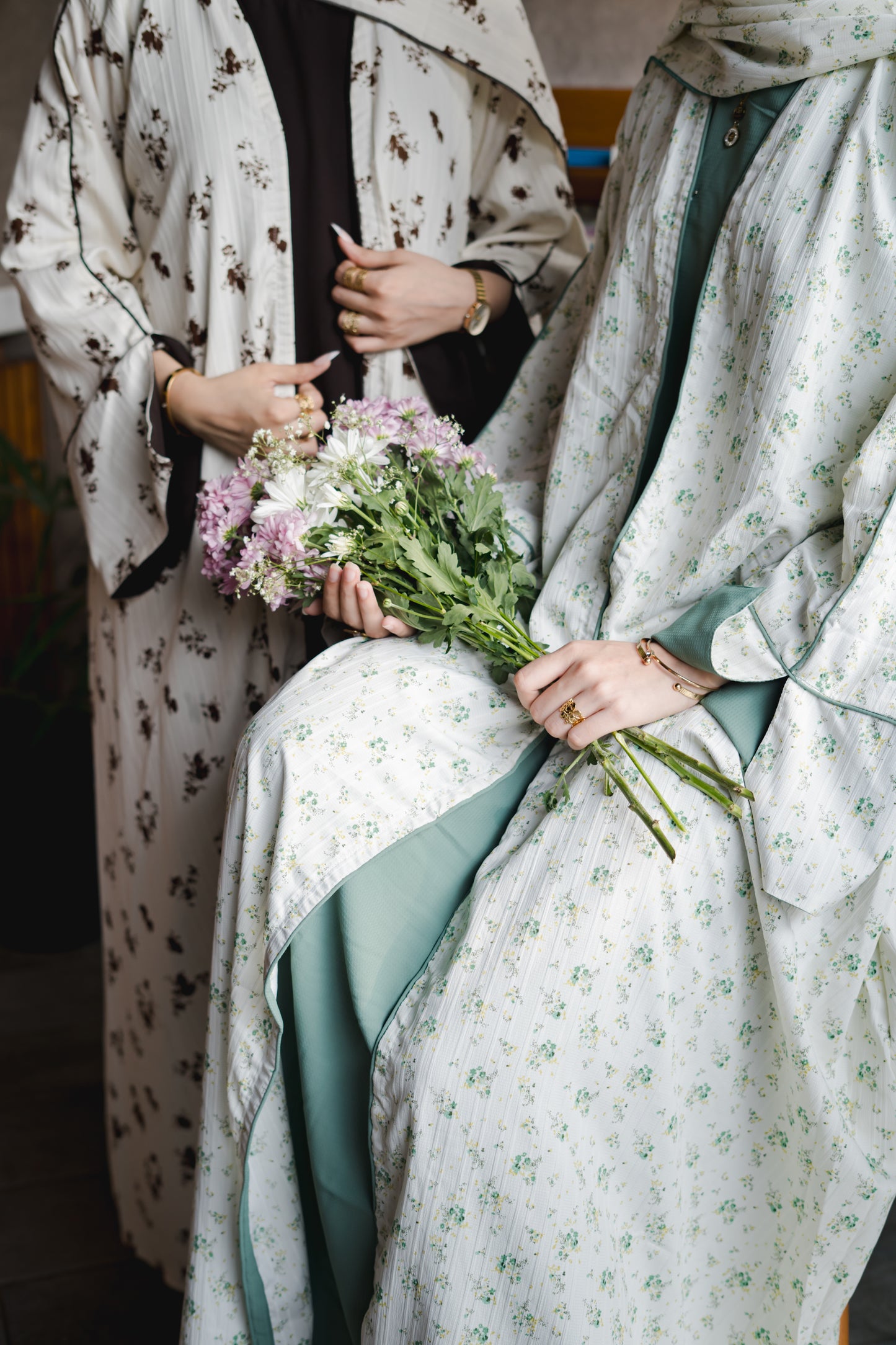 Mint Grace Abaya Set