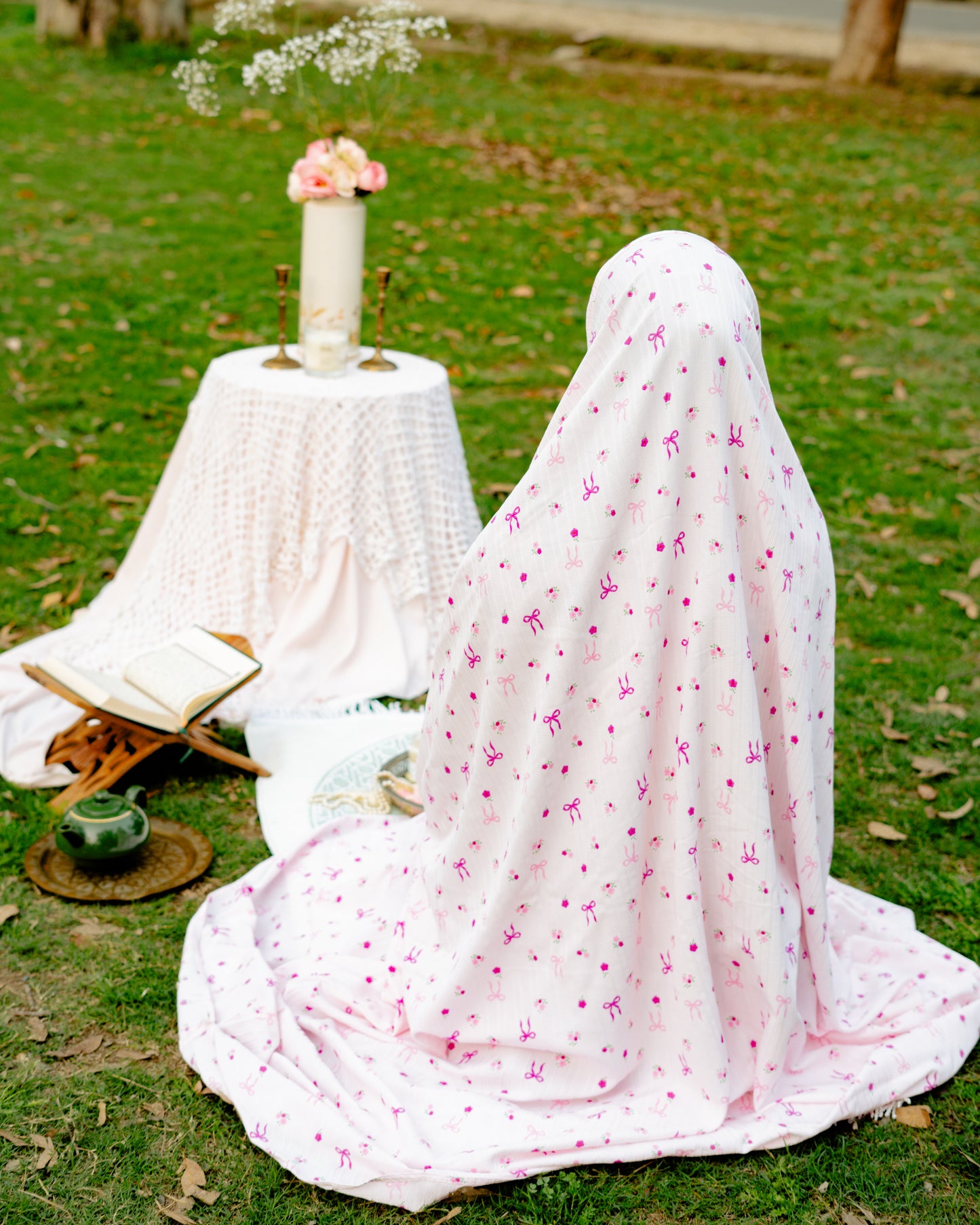 Pink - Bows Namaz Chadar