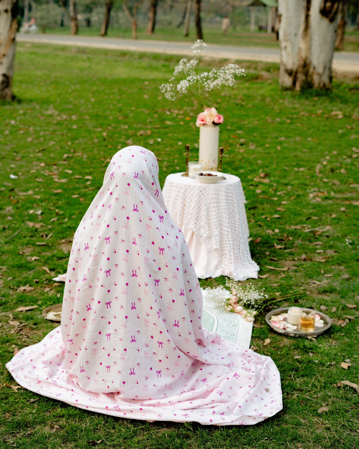 Pink - Bows Namaz Chadar