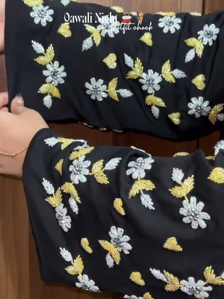 Black - Raya Embellished Abaya