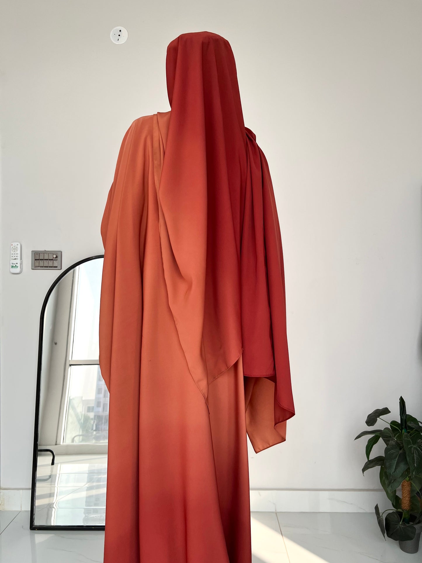 Peach - Ombre Abaya Set