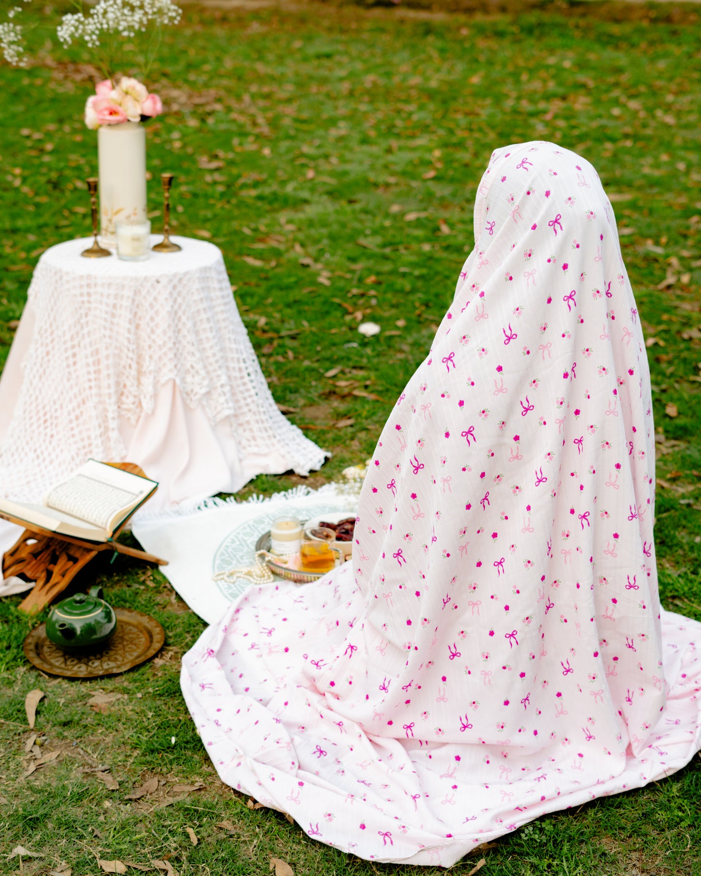 Pink - Bows Namaz Chadar