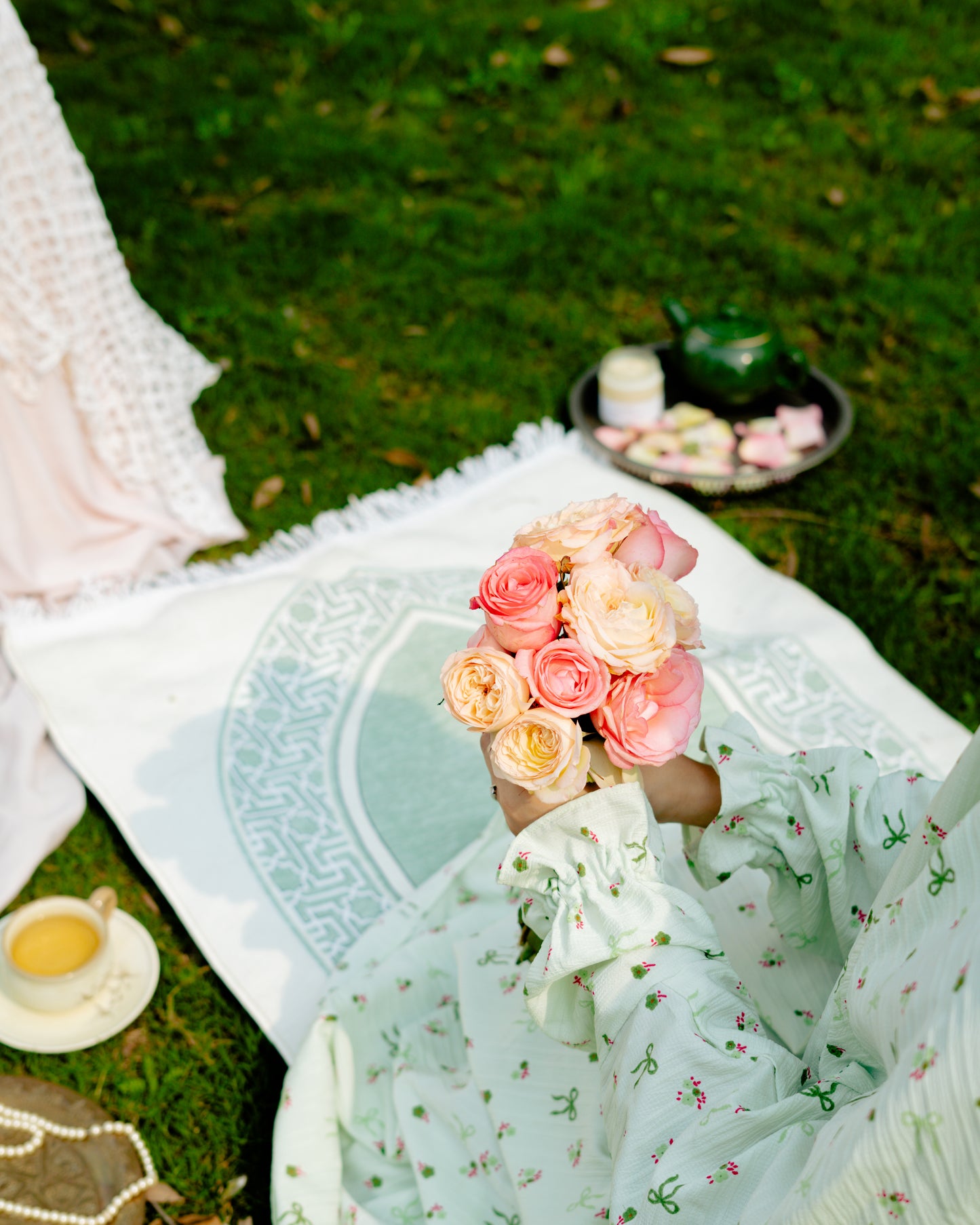 Green - Bows Namaz Chadar