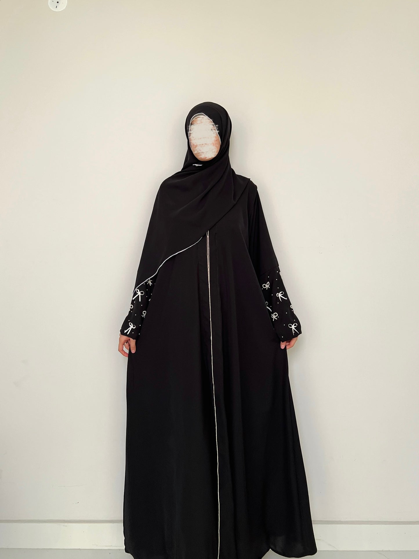Black Bow Handwork Abaya