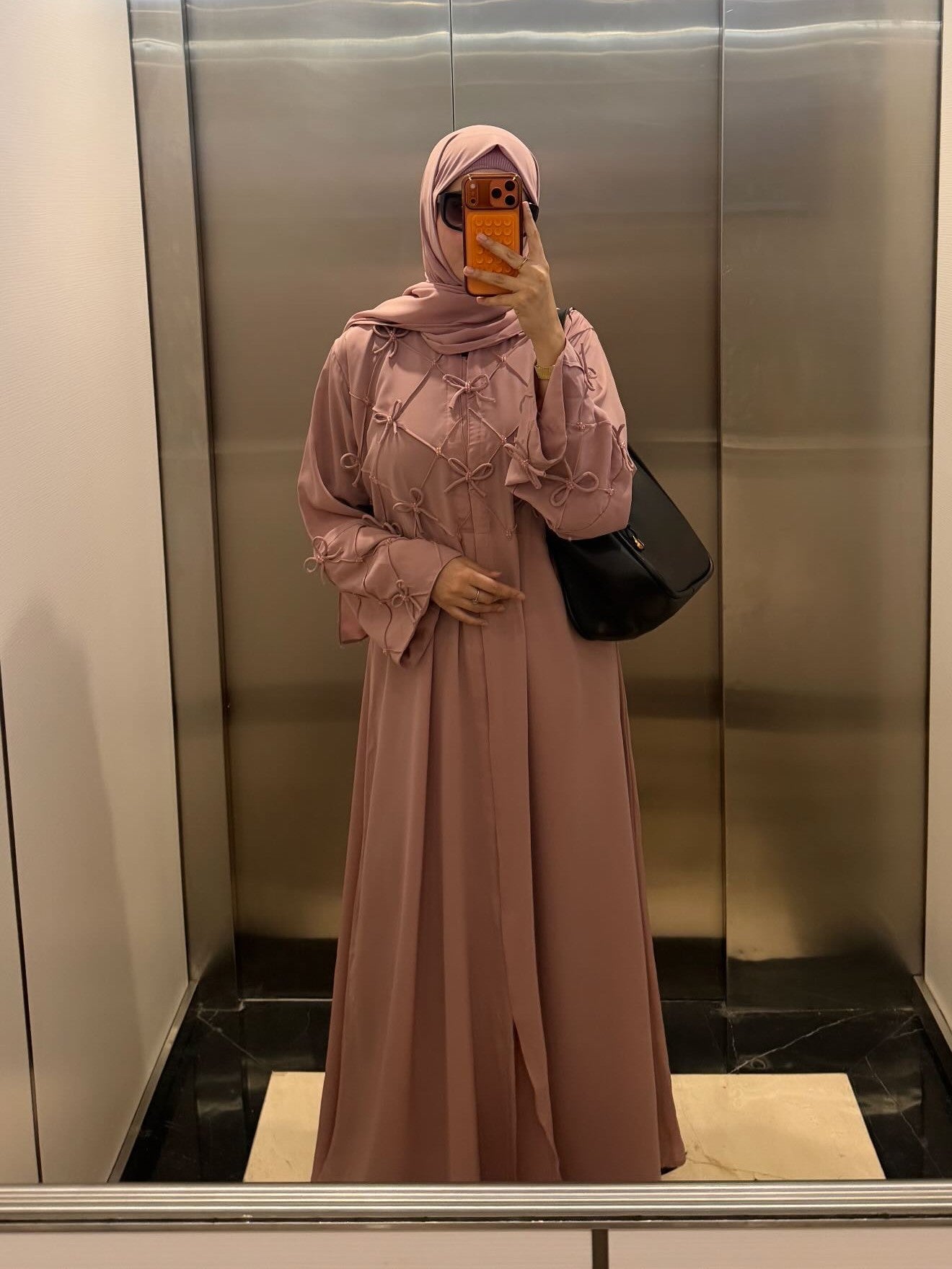 Rose Knot Abaya Set