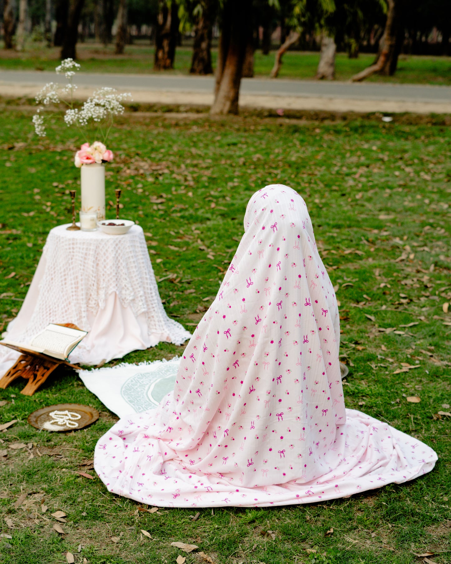 Pink - Bows Namaz Chadar