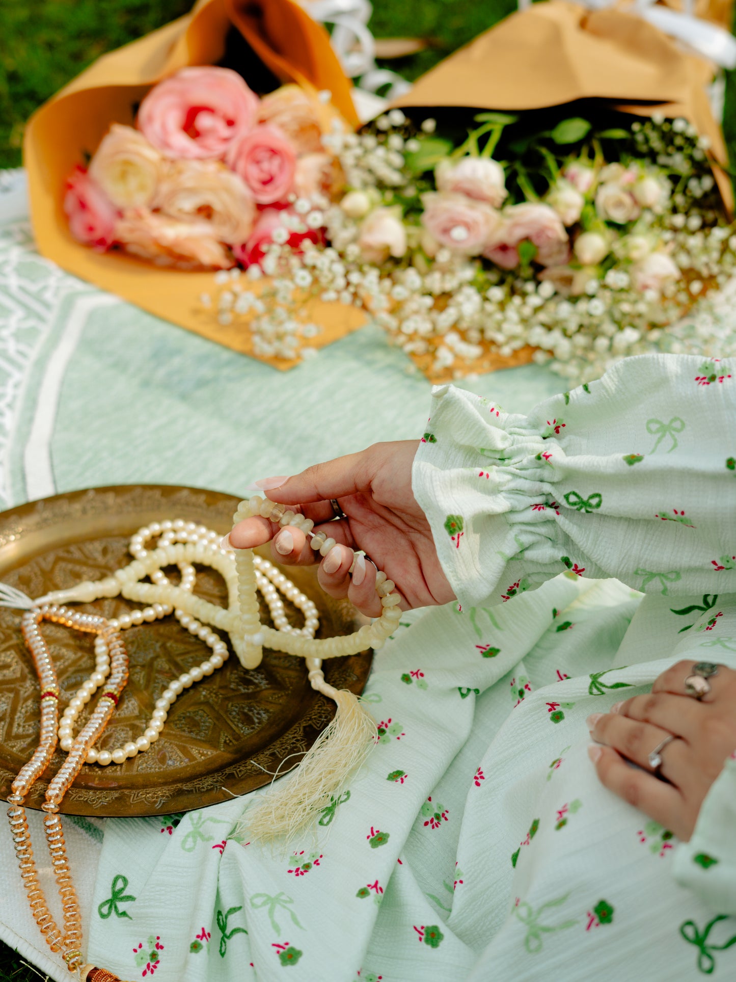 Green - Bows Namaz Chadar