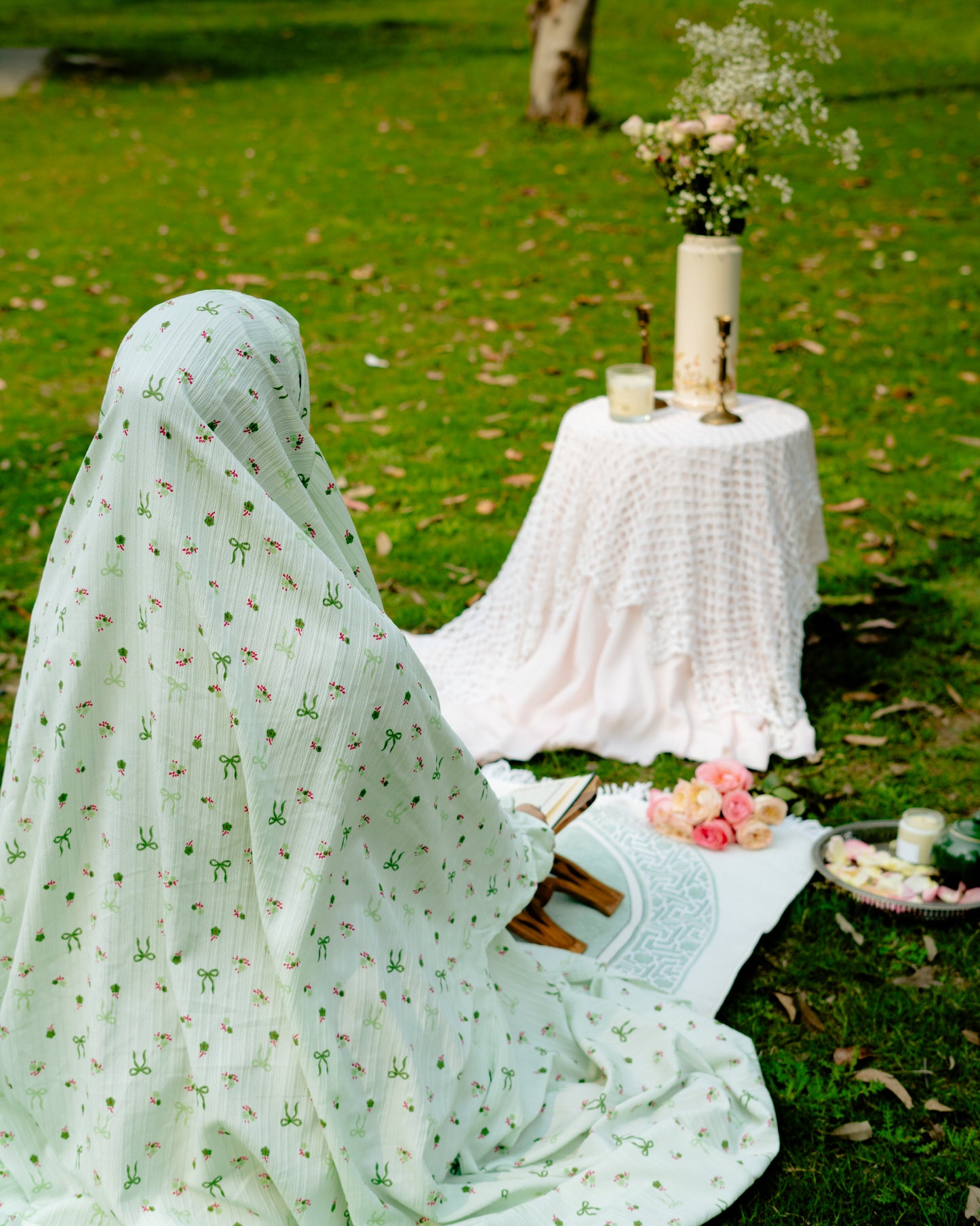 Green - Bows Namaz Chadar