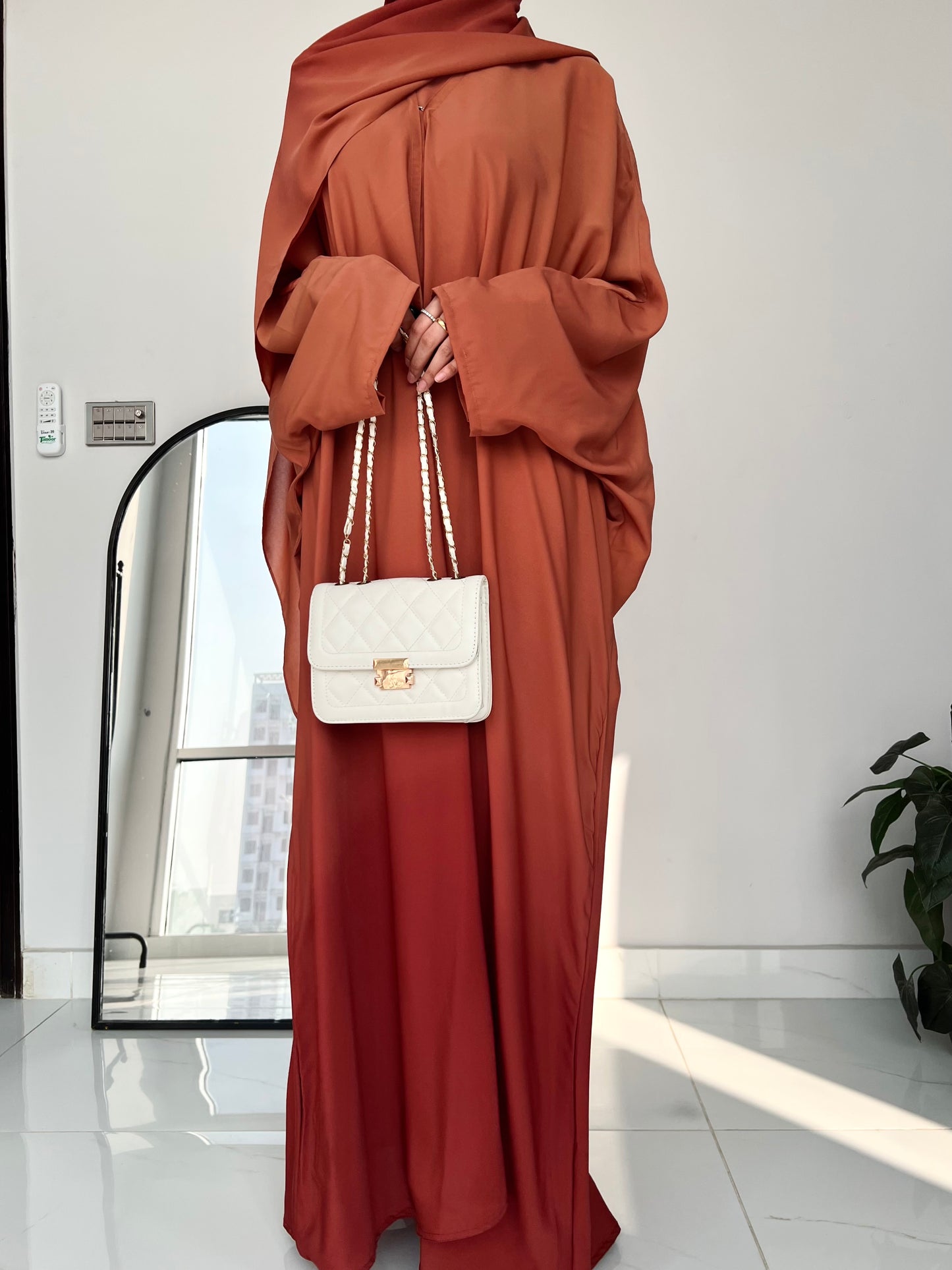 Peach - Ombre Abaya Set